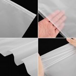 3 Mil Resealable Poly Bags, Svaldo 50 Pack 12"x16" Frosted Slider Zipper Poly Bags with Air Hole, Clear Packaging Plastic Bags for Selling Products, Packaging Clothing, Sew Supplies