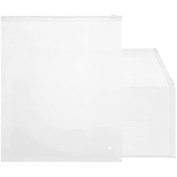 Clear Clothing Bags for Packaging, Svaldo 9"x12" (100 Pack) 3 Mil Frosted Zipper Packaging Bags, Clear Plastic Apparel Bag for Business Shipping T-Shirt, A4 Letter Size Documents, Marketing Materials