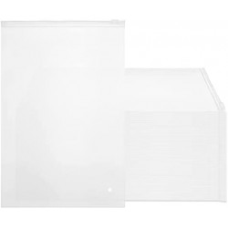 Clear Ziplock Bags, Svaldo 8"x12" (100 Pack) 3 Mil Reclosable Zip Plastic Poly Bags with Resealable Zipper, Frosted Poly Packaging Bags for Clothing, T-Shirt, Brochure, Prints, Handicraft Gift