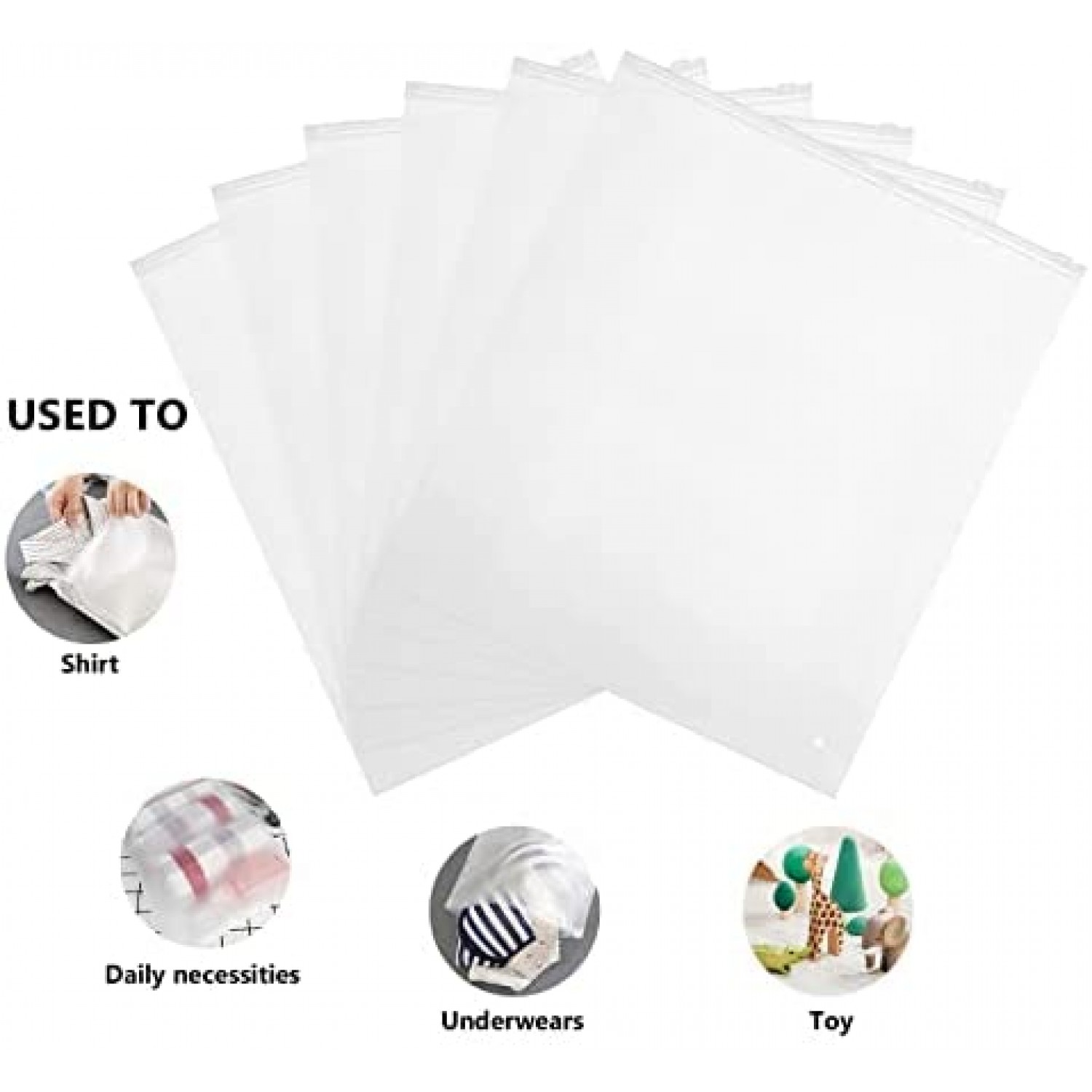 Svaldo Clear Zipper Bags Resealable for Clothes, 3 Mil Thick 12x16 inch  Large Plastic Mailers Travel for Clothing, 50 Pcs Self Seal Apparel Poly  Bags for Sweaters, Jeans Shipping - Yahoo Shopping