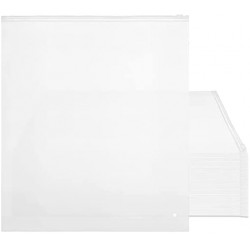 Clear Ziplock Shipping Bags, Svaldo 14"x16" Resealable Frosted Zipper Poly Bags for Packaging, 50 Pack 3 Mil Reclosable Zip Storage Bags for Clothing, Prints, Toys, Crafts, Shoes, With Air Hole