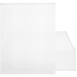Frosted Zipper Poly Bags, Svaldo 14"x18" Large Clear Plastic Bags for Clothes, 50 Pack 3 Mil Resealable Apparel Zip Bags for Clothing Selling, Toys Packaging, Photo Storage, Product Shipping
