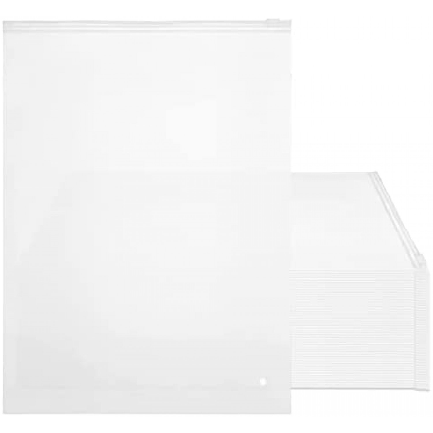 3x5 2 Mil Pre-Opened, White/Clear Poly Bag for Automated Packaging Equipment